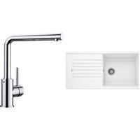 Blanco SET12-C ZIA XL 6 S biela + MILA chróm