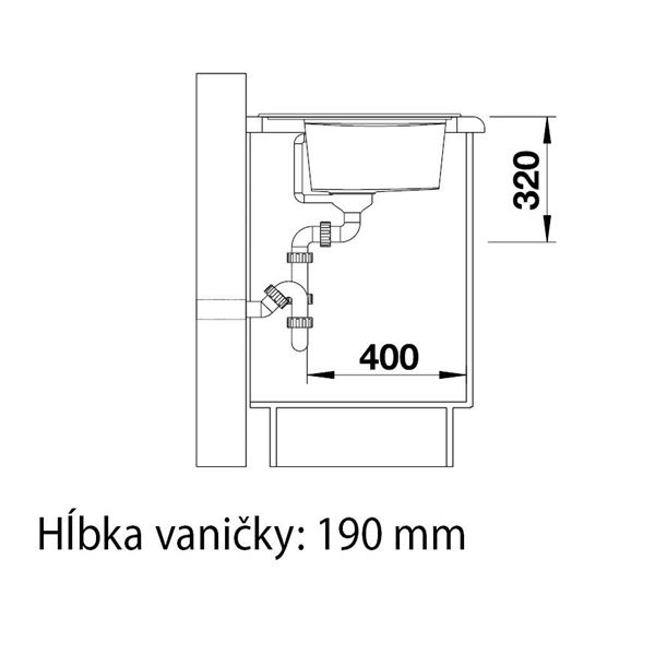 Blanco ZENAR 45 S biela soft, vanička vľavo, 527 176