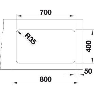 Blanco ETAGON 700-U bez tiahla hodvábny lesk 524 270