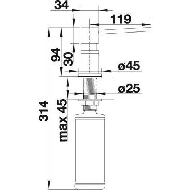 Blanco LATO PVD steel 525 809
