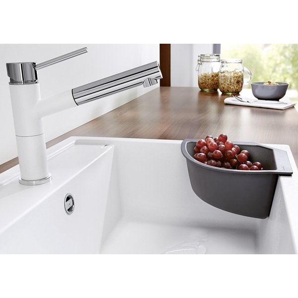 Blanco miska rohová čierny plast 235 866