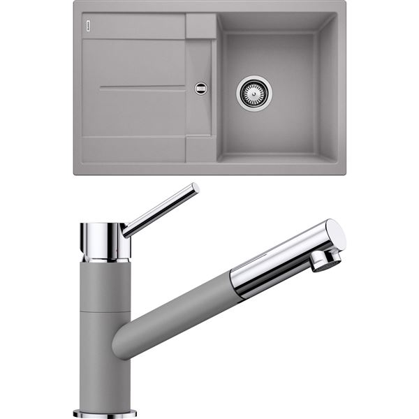 Blanco SET09-D METRA 45 S hliníková metalíza + KANO-S hliníková metalíza