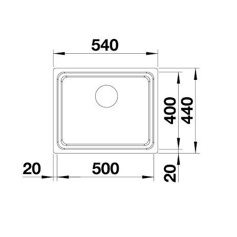 Blanco ETAGON 500-U bez tiahla hodvábny lesk 521 841