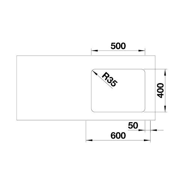 Blanco ETAGON 500-U bez tiahla hodvábny lesk 521 841