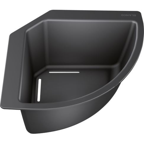 Blanco miska rohová čierny plast 235 866