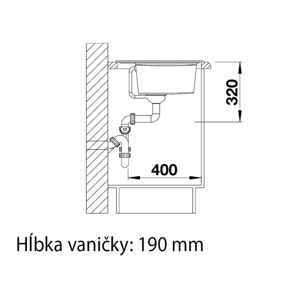 Blanco ZENAR XL 6 S biela, vanička vpravo, 523 968
