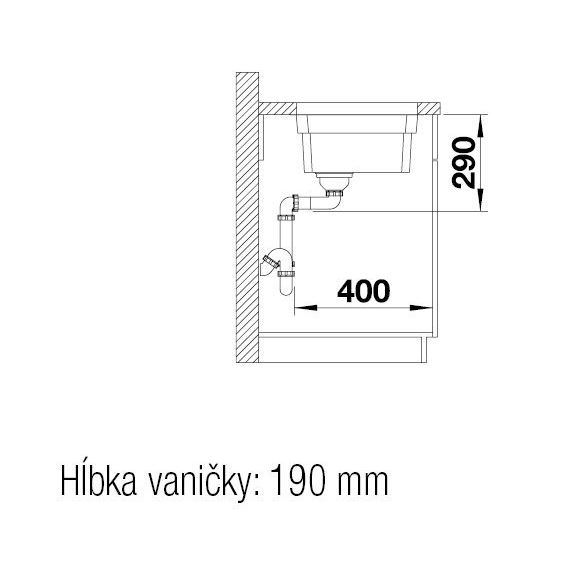 Blanco ETAGON 500-U bez tiahla hodvábny lesk 521 841