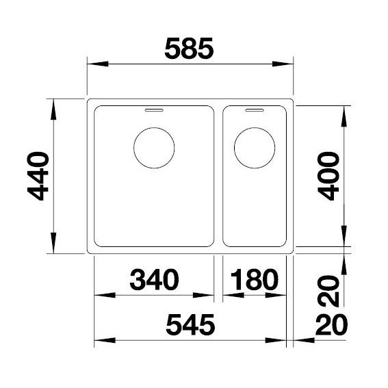 Blanco ANDANO 340/180-IF hodvábny lesk 522 973 pravý