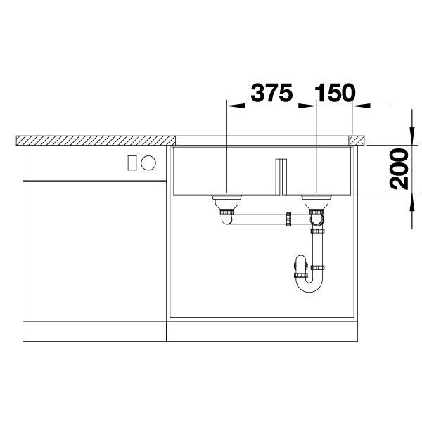 Blanco SUBLINE 430/270-U sivá skala, bez tiahla 523 152