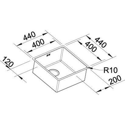 Blanco CLARON 400-U Durinox nerez 523 385