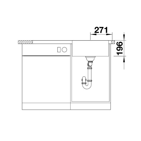 Blanco DIVON II 5 S-IF s excentrom hodvábny lesk 521 660 pravý