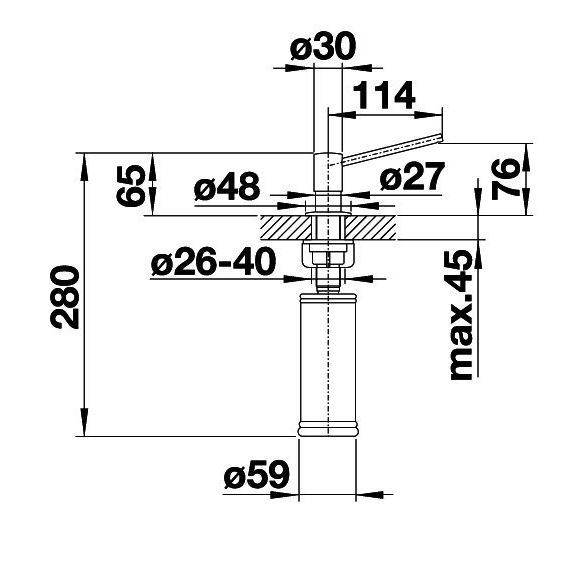 Blanco TORRE PVD steel 526 430