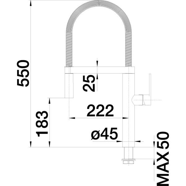 Blanco CULINA-S chrom so sprškou 517 597