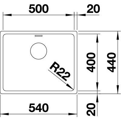 Blanco ANDANO 500-U bez tiahla hodvábny lesk 522 967