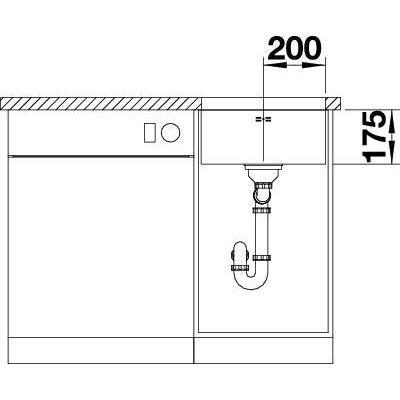 Blanco SUPRA 400-U bez tiahla leštená nerez 518 201