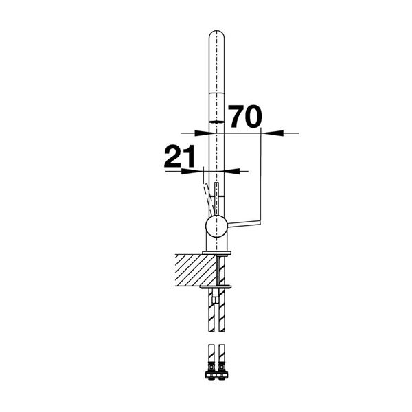 Blanco CORESSA-F chróm 521 544 páka vľavo