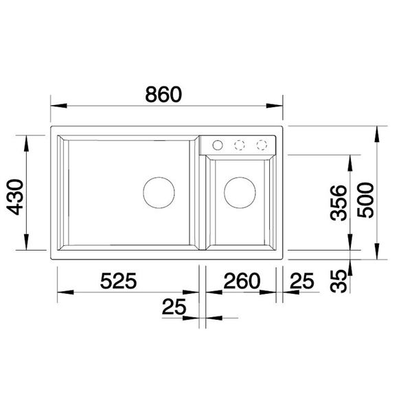 Blanco METRA 9 hliníková metalíza 513 268
