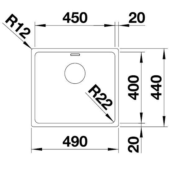 Blanco ANDANO 450-IF hodvábny lesk 522 961