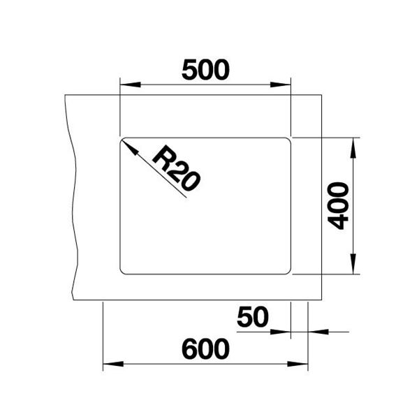 Blanco ETAGON 500-U sivá skala 522 228