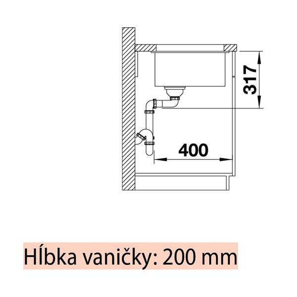 Blanco ETAGON 500-U sivá skala 522 228