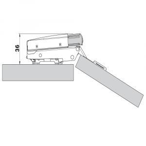 BLUM 973A0500, BLUMOTION NA NASADENIE PRE ZÁVES S ROVNÝM RÁMIKOM