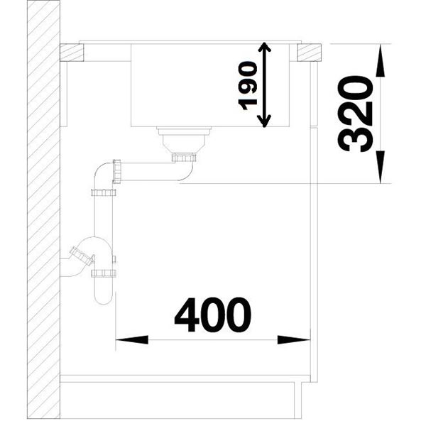 Blanco DALAGO 45  antracit s excentrom 517 156