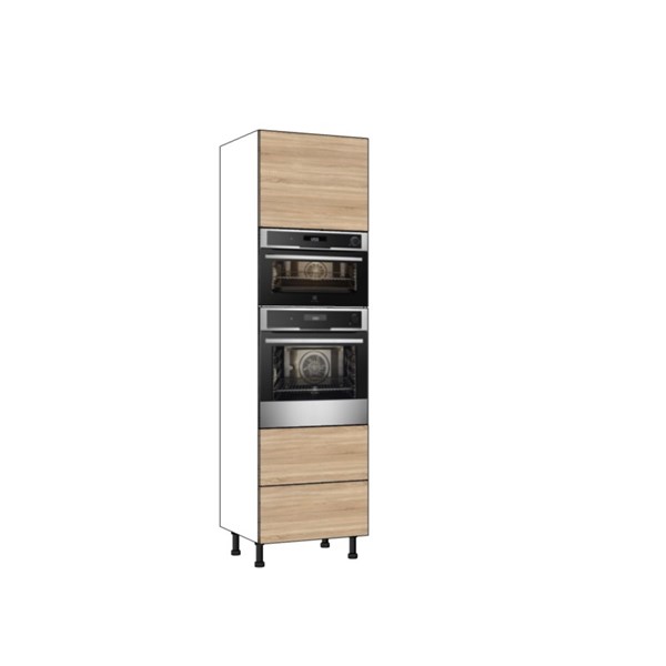 Vysoká skriňa EXPRES GM382ALUX6002 š60 v 204cm na rúru 60cm a mikrovlnku 38cm s výsuvom LUX - dub Sonoma