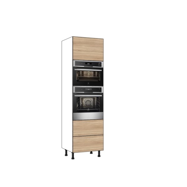 Vysoká skriňa EXPRES GM452ALUX6002 š60 x v204cm na rúru 60cm a mikrovlnku 45cm s výsuvom LUX - dub Sonoma