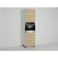 Vysoká skriňa EXPRES GOS2ALUX6002 š60 x v204cm na rúru s výškou 60cm a so zásuvkou s výsuvom LUX - dub Sonoma