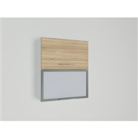 Horná skrinka EXPRES WFLG6002 š60 x v72cm s výklopnými dvierkami 1x sklenená výplň, 1x DTD - dub Sonoma