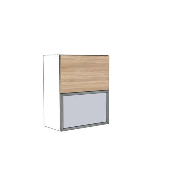 Horná skrinka EXPRES WFLG6002 š60 x v72cm s výklopnými dvierkami 1x sklenená výplň, 1x DTD - dub Sonoma