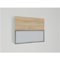 Horná skrinka EXPRES WFLG9002 š90 x v72cm s výklopnými dvierkami, 1x sklenená výplň, 1x DTD - dub Sonoma