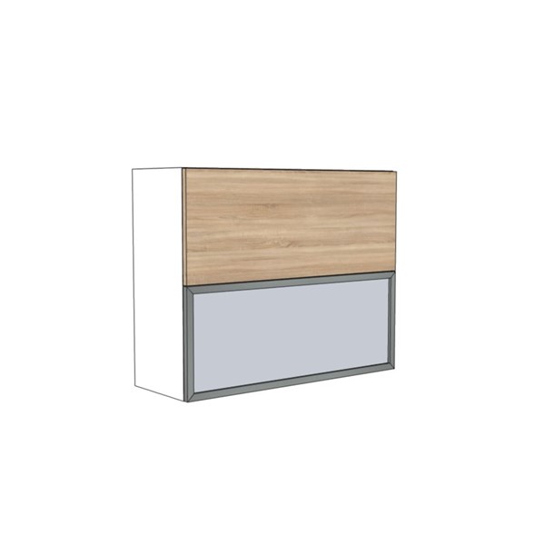 Horná skrinka EXPRES WFLG9002 š90 x v72cm s výklopnými dvierkami, 1x sklenená výplň, 1x DTD - dub Sonoma
