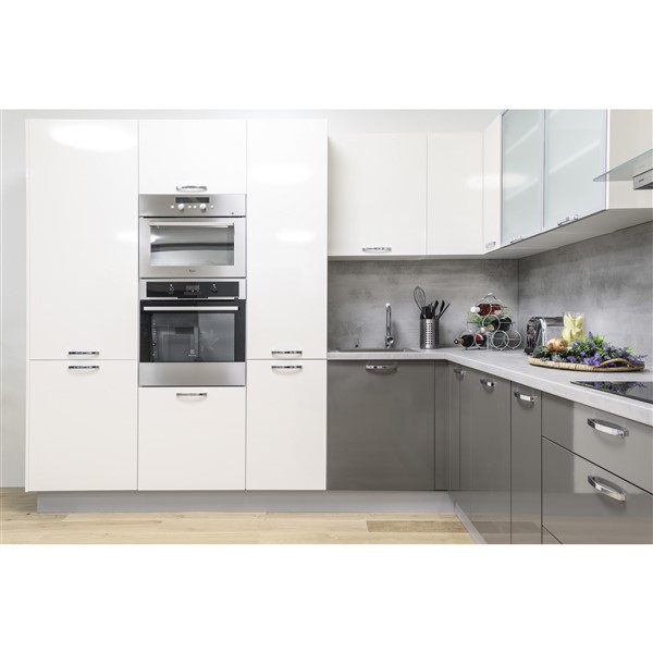 Vysoká skriňa EXPRES GMDK386002 š60 x v204cm na rúru 60cm a mikrovlnku 38cm - biela vysoký lesk
