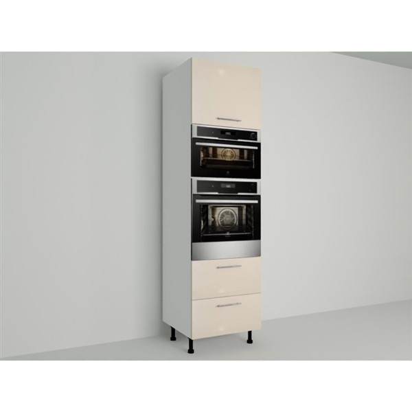 Vysoká skriňa EXPRES GM382ALUX6002 š60 v 204cm na rúru 60cm a mikrovlnku 38cm s výsuvom LUX - satin vysoký lesk