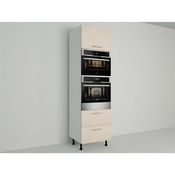 Vysoká skriňa EXPRES  GM452ALUX6002 š60 x v204cm na rúru 60cm a mikrovlnku 45cm s výsuvom LUX - satin vysoký lesk