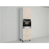 Vysoká skriňa EXPRES GOS2ALUX6002 š60 x v204cm na rúru s výškou 60cm a so zásuvkou s výsuvom LUX - satin vysoký lesk