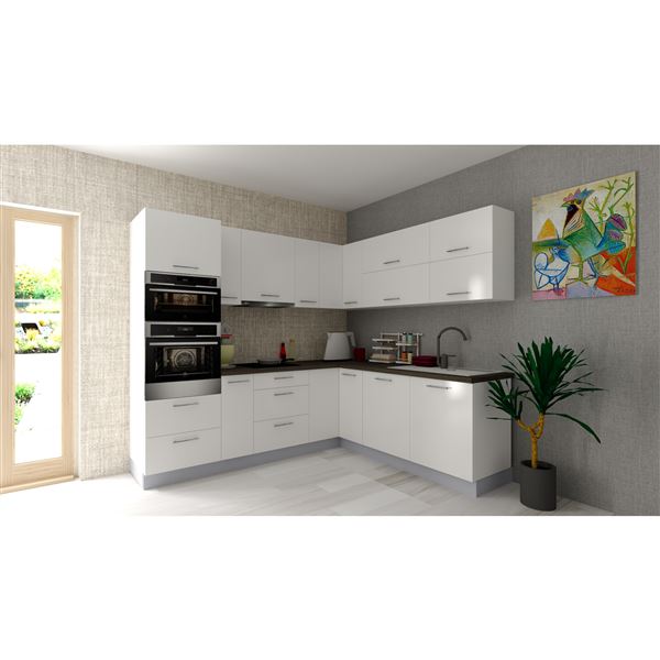 Horná skrinka EXPRES WFL6002 š60 x v72cm s 2 výklopnými dvierkami - biela vysoký lesk