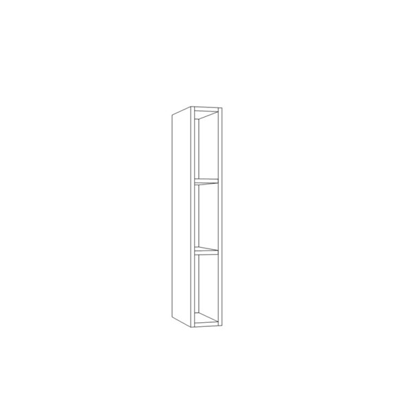 Horná skrinka EXPRES WR1502 š15 x v72cm otvorená - biela vysoký lesk