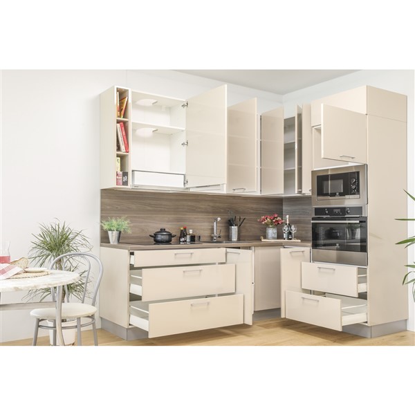 Dolná skrinka EXPRES UALUX90, 3x zásuvka LUX - satin vysoký lesk