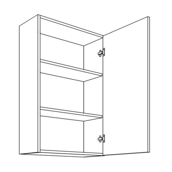 Horná skrinka EXPRES WD4503 š45 x v100cm - biela vysoký lesk