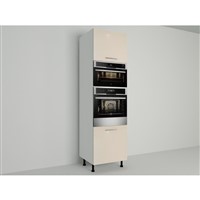 Vysoká skriňa EXPRES GMDK386002 š60 x v204cm na rúru 60cm a mikrovlnku 38cm - satin vysoký lesk