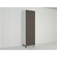 Vysoká skriňa EXPRES GD6002 š60xv204cm na chladničku s výškou 178cm - antracit vysoký lesk