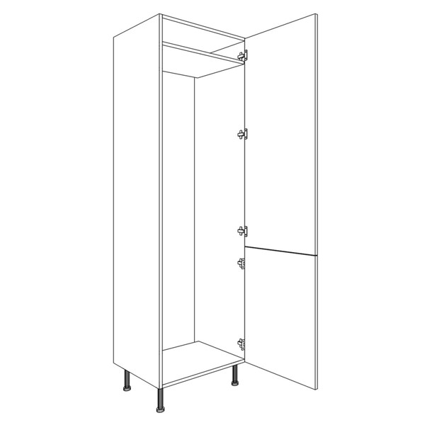 Vysoká skriňa EXPRES GD6002 š60xv204cm na chladničku s výškou 178cm - antracit vysoký lesk