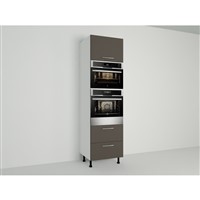 Vysoká skriňa EXPRES GM452ALUX6002 š60 x v204cm na rúru 60cm a mikrovlnku 45cm s výsuvom LUX - antracit vysoký lesk