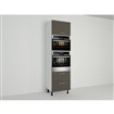 Vysoká skriňa EXPRES GM452ASTD6002 š60 x v204cm na rúru 60cm a mikrovlnku 45cm s výsuvom STANDARD - antracit vysoký lesk