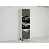 Vysoká skriňa EXPRES GMDK386002 š60 x v204cm na rúru 60cm a mikrovlnku 38cm - antracit vysoký lesk