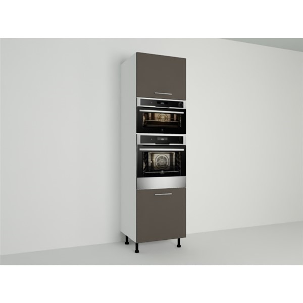 Vysoká skriňa EXPRES GMDK386002 š60 x v204cm na rúru 60cm a mikrovlnku 38cm - antracit vysoký lesk