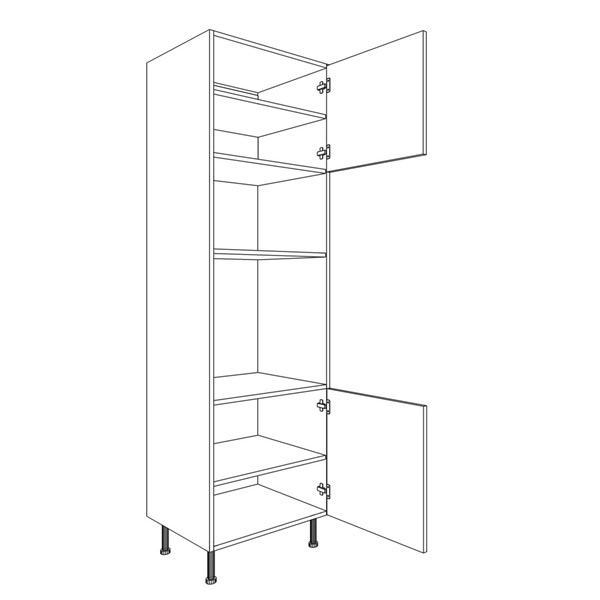 Vysoká skriňa EXPRES GMDK386002 š60 x v204cm na rúru 60cm a mikrovlnku 38cm - antracit vysoký lesk