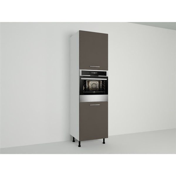 Vysoká skriňa EXPRES GO6002 š60 x v 204cm na rúru s výškou 60cm - antracit vysoký lesk